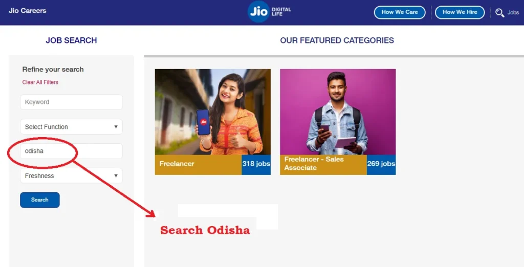 Jio Recruitment 2023 of Freelancer & Sales Associate in Odisha