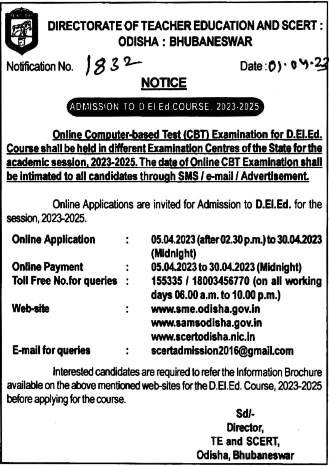 odisha-ct-entrance-exam-application-2023-apply-at-sams-odisha