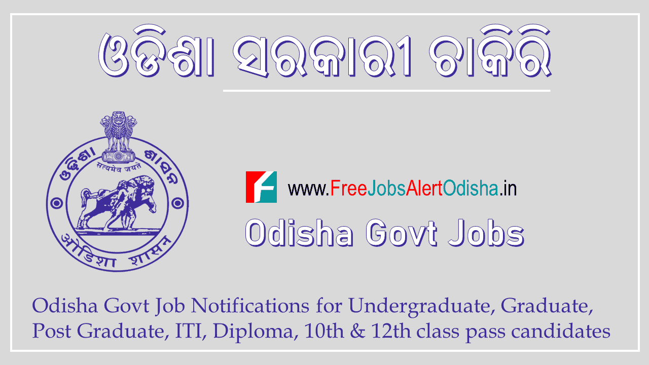 Odisha Govt Jobs 4230+ Vacancies In Odisha