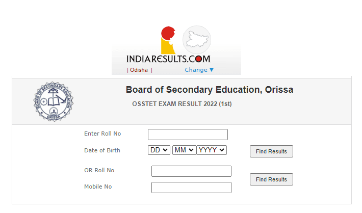 OSSTET Exam 2022 Result Declared