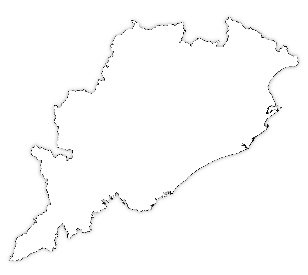 Full HD Odisha Map outline map