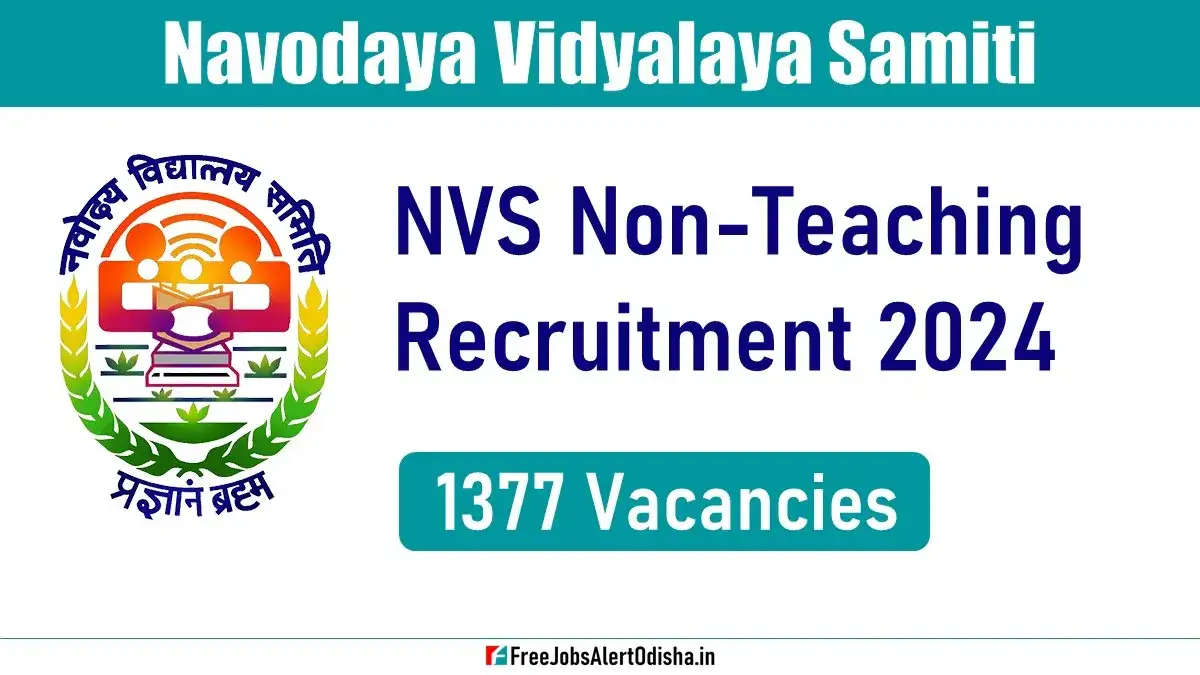 Navodaya Vidyalaya Non Teaching Recruitment 2024 for 1377 Vacancies