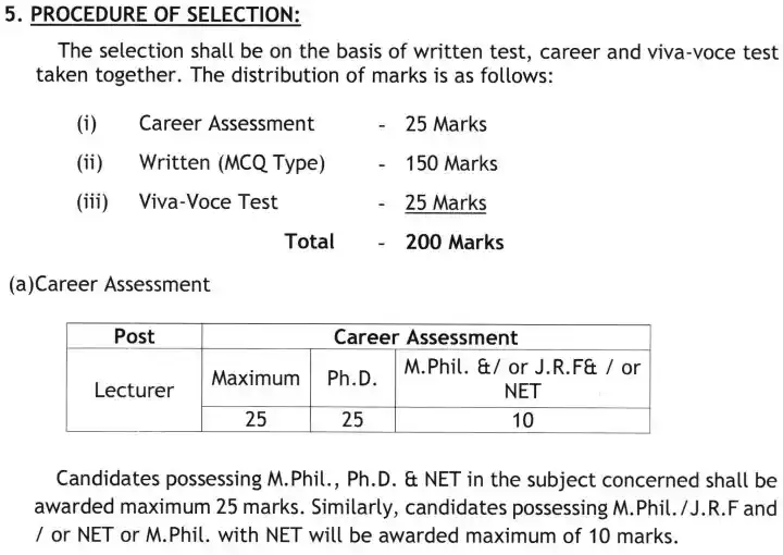 Selection Process SSB Odisha Lecturer Recruitment 2024 786 Vacancies in Non-Govt Aided Colleges