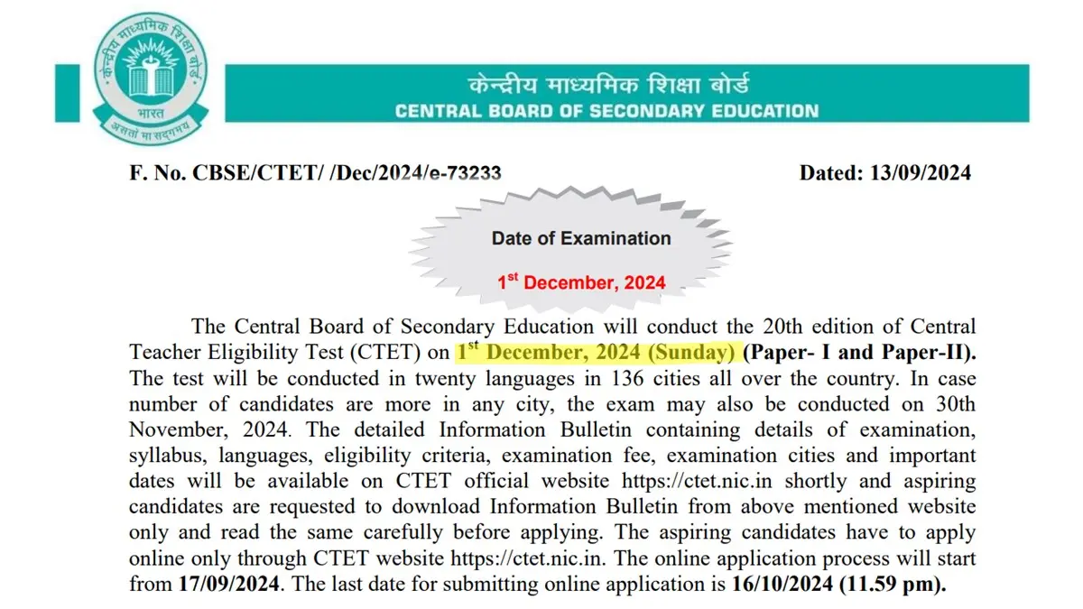 CTET December 2024