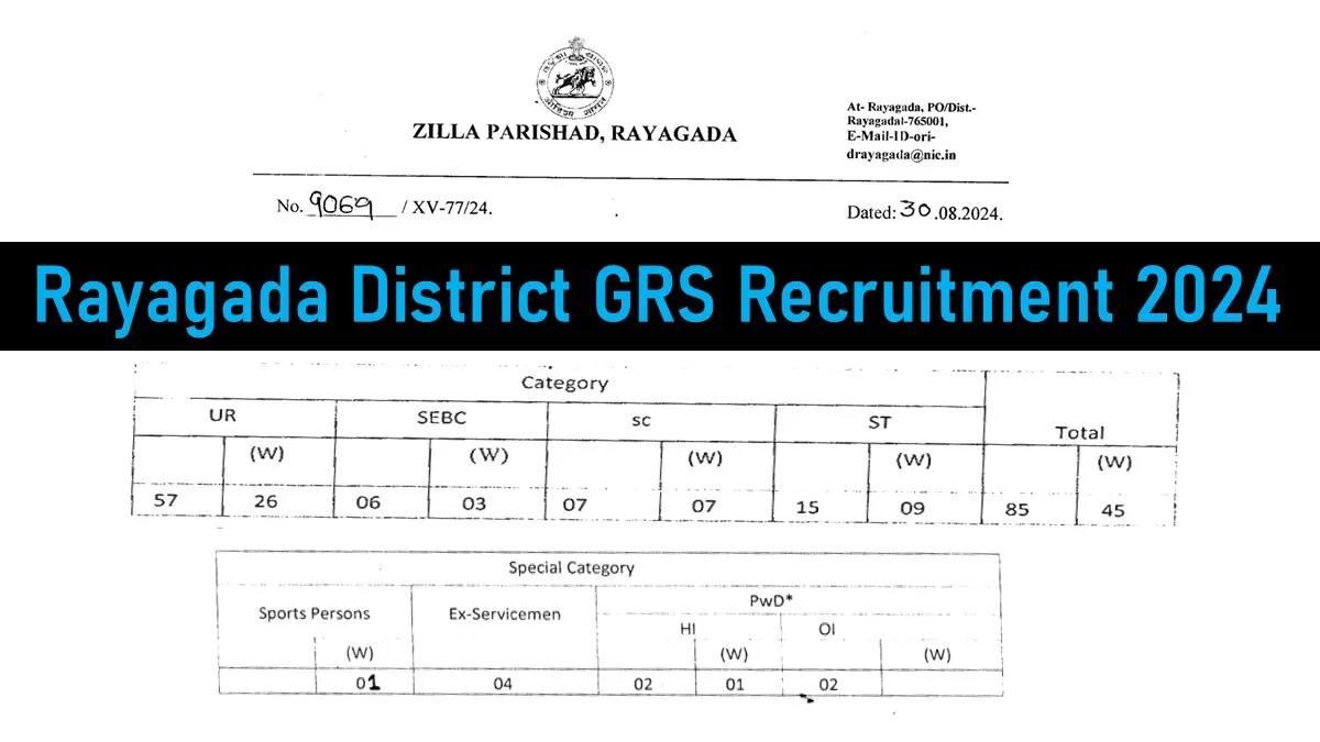 Rayagada District GRS Recruitment 2024