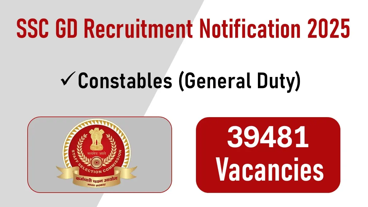 SSC GD Recruitment Notification 2025